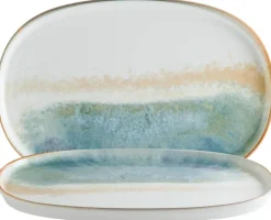 Barstuff Bonna Fium Hygge Platte oval 34x23cm blau - 6 Stück