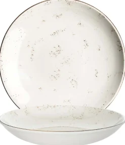 Barstuff Bonna Grain Bloom Teller tief 23cm creme - 6 Stück