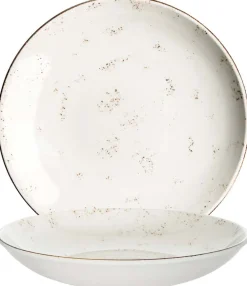Barstuff Bonna Grain Bloom Teller tief 28cm creme - 6 Stück