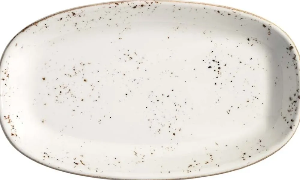 Barstuff Bonna Grain Gourmet Platte oval 34x19cm creme - 6 Stück