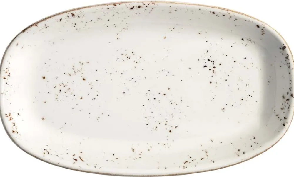 Barstuff Bonna Grain Gourmet Platte oval 24x14cm creme - 12 Stück