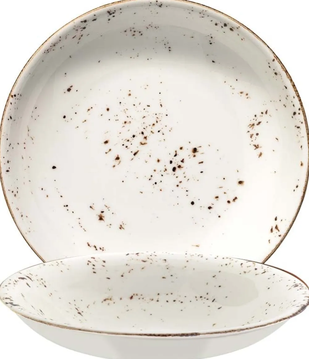 Barstuff Bonna Grain Gourmet Teller tief 20cm creme - 12 Stück