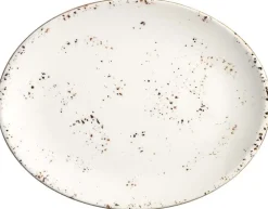 Barstuff Bonna Grain Moove Platte oval 31x24cm creme - 6 Stück