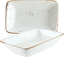 Barstuff Bonna Grain Moove Rechteckschale 16x9cm creme - 12 Stück