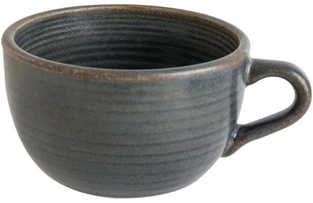 Barstuff Bonna Hornfels Ripple Obertasse 20,5cl grau - 6 Stück