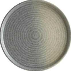 Barstuff Bonna Hornfels Ripple Teller flach 21cm grau - 6 Stück