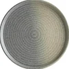 Barstuff Bonna Hornfels Ripple Teller flach 26cm grau - 6 Stück