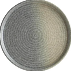 Barstuff Bonna Hornfels Ripple Teller flach 28cm grau - 6 Stück