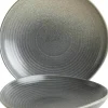Barstuff Bonna Hornfels Ripple Teller tief 26cm grau - 6 Stück