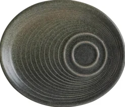 Barstuff Bonna Hornfels Ripple Untertasse 20x17cm grau - 12 Stück