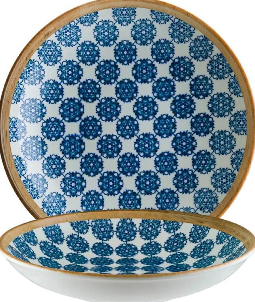 Barstuff Bonna Lotus Bloom Teller tief 23cm blau - 6 Stück