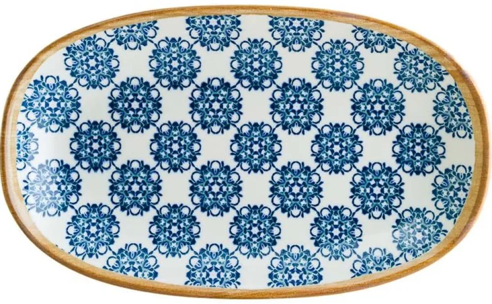 Barstuff Bonna Lotus Gourmet Platte oval 15x8,5cm blau - 12 Stück