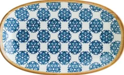 Barstuff Bonna Lotus Gourmet Platte oval 34x19cm blau - 6 Stück
