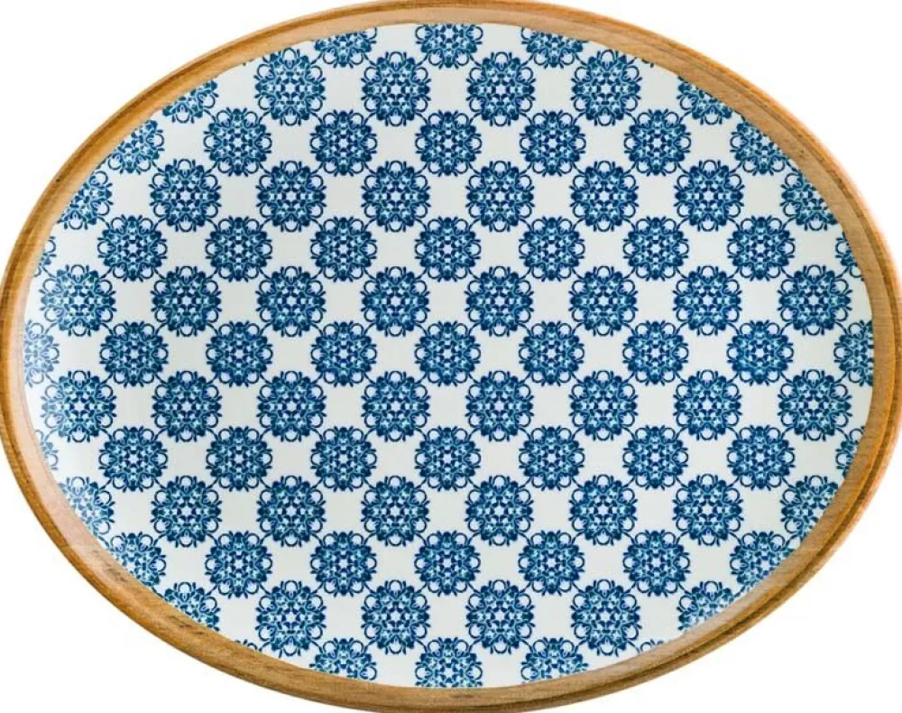 Barstuff Bonna Lotus Moove Platte oval 25x19cm blau - 12 Stück