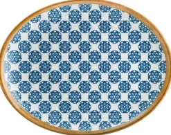 Barstuff Bonna Lotus Moove Platte oval 31x24cm blau - 6 Stück