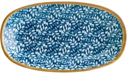 Barstuff Bonna Lupin Gourmet Platte oval 34x19cm blau - 6 Stück