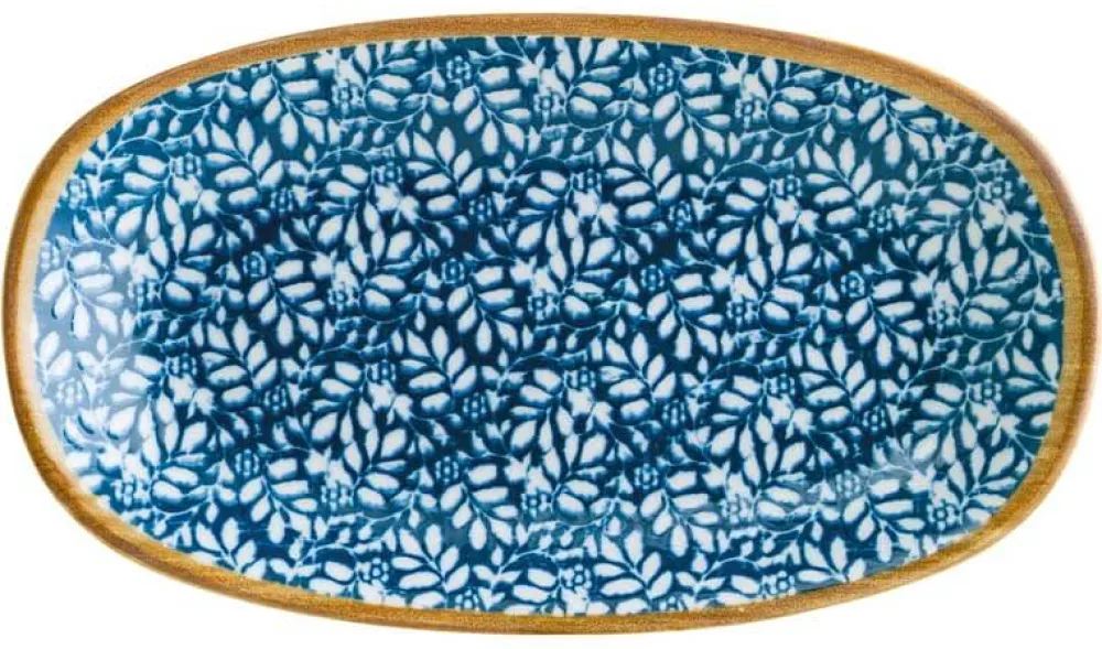 Barstuff Bonna Lupin Gourmet Platte oval 34x19cm blau - 6 Stück