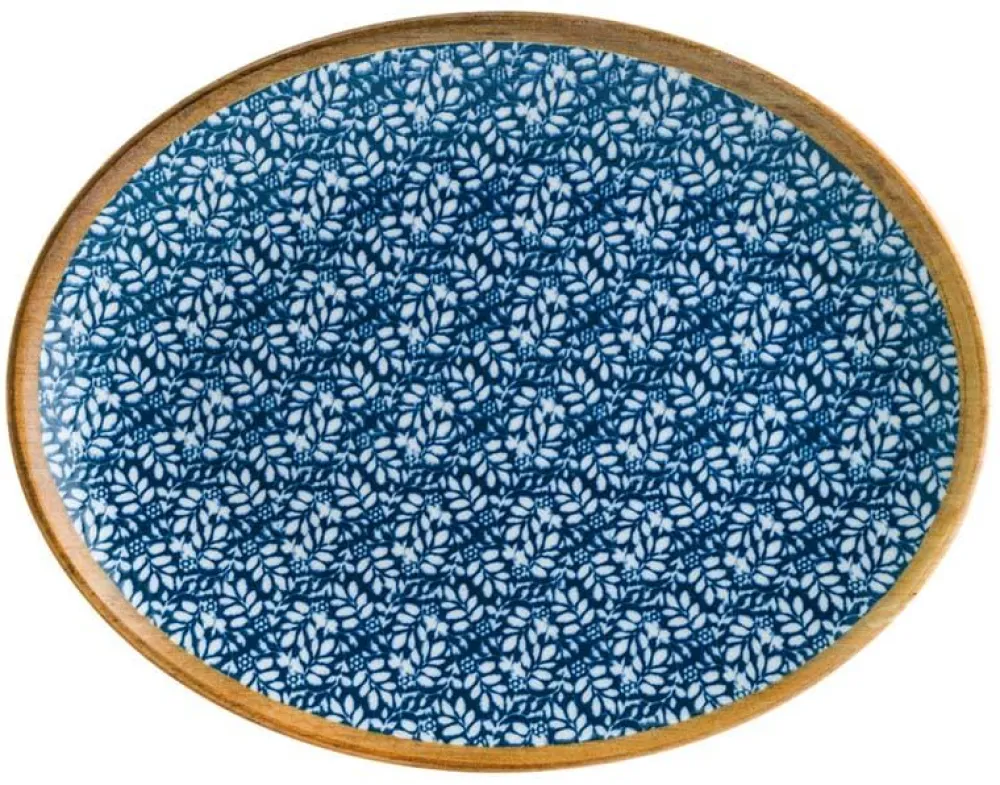 Barstuff Bonna Lupin Moove Platte oval 36x28cm blau - 6 Stück