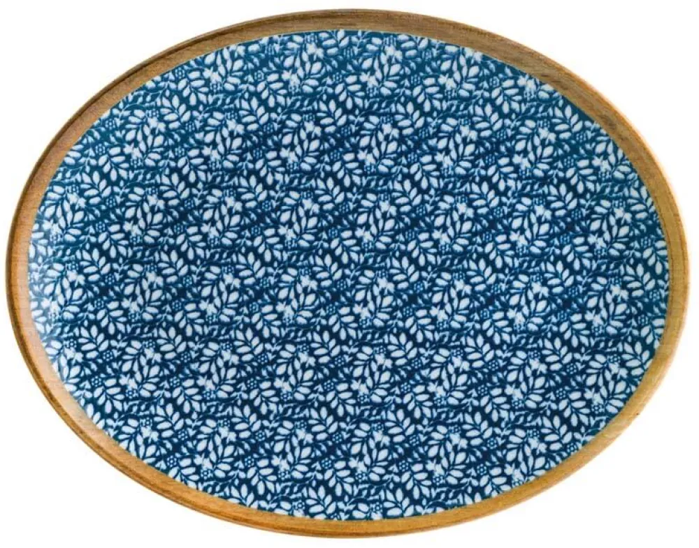 Barstuff Bonna Lupin Moove Platte oval 31x24cm blau - 6 Stück