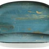 Barstuff Bonna Madera Mint Gourmet Platte oval 19x11cm blau - 12 Stück
