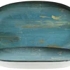 Barstuff Bonna Madera Mint Gourmet Platte oval 24x14cm blau - 12 Stück