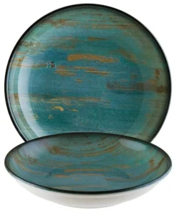 Barstuff Bonna Madera Mint Gourmet Teller tief 20cm blau - 12 Stück