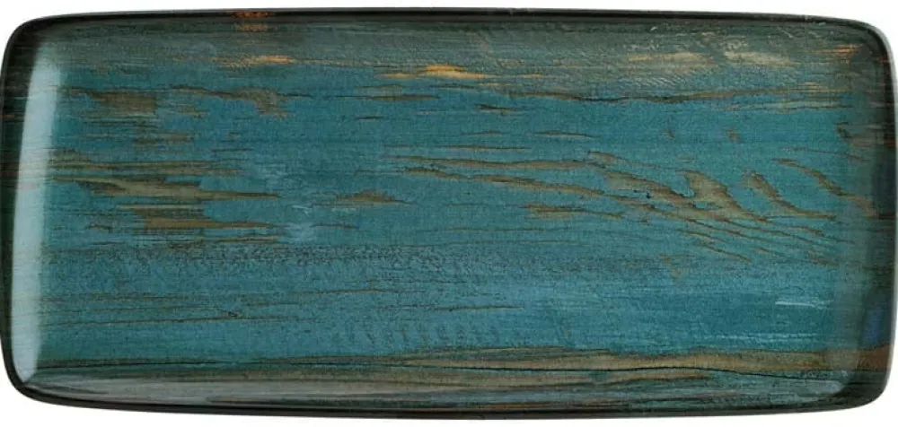 Barstuff Bonna Madera Mint Moove Platte 34x16cm blau - 12 Stück