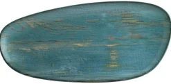 Barstuff Bonna Madera Mint Vago Platte oval 36cm blau - 12 Stück