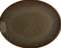 Barstuff Bonna Ore Tierra Moove Platte oval 36x28cm braun - 6 Stück