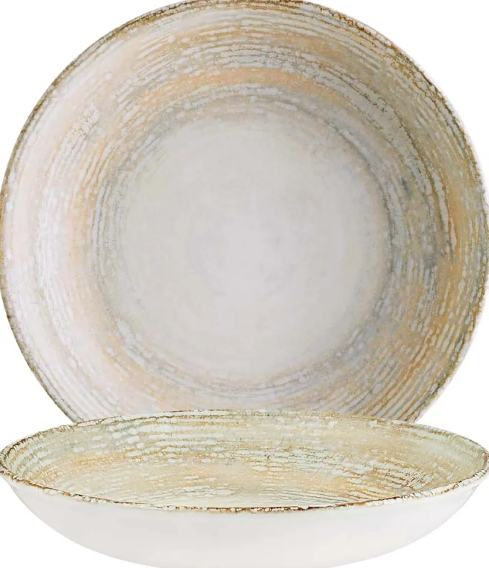 Barstuff Bonna Patera Bloom Teller tief 23cm beige - 6 Stück