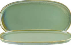 Barstuff Bonna Sage Hygge Platte oval 30x16cm grün - 6 Stück