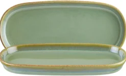 Barstuff Bonna Sage Hygge Platte tief oval 21x10cm grün - 12 Stück