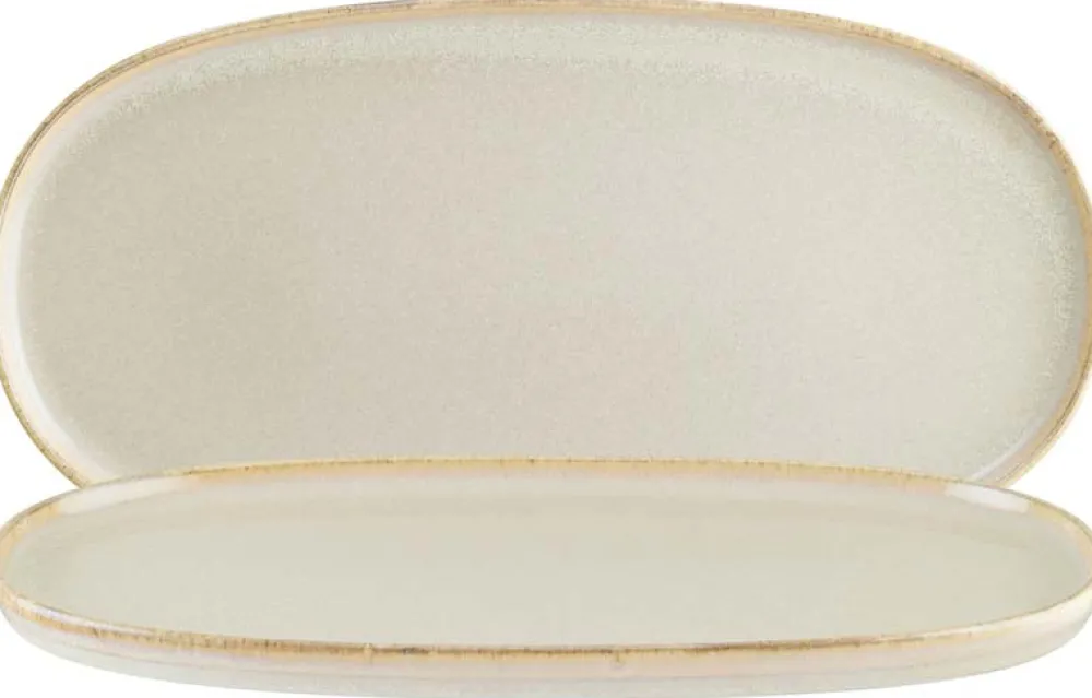 Barstuff Bonna Sand Hygge Platte oval 30x16cm beige - 6 Stück