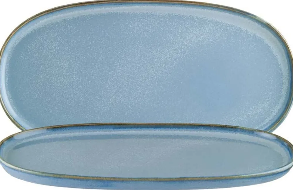 Barstuff Bonna Sky Hygge Platte oval 30x16cm blau - 6 Stück