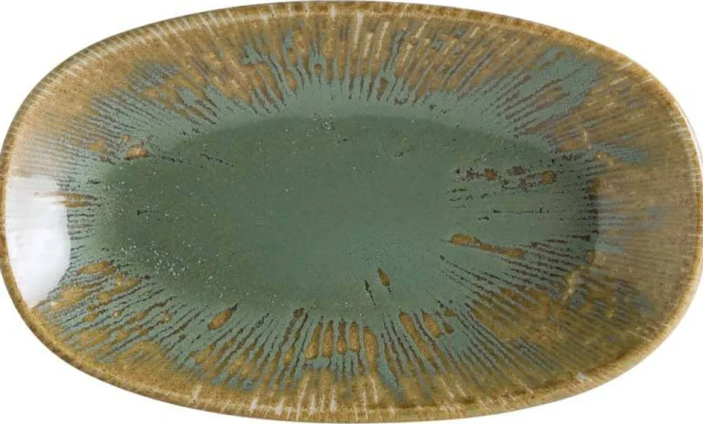 Barstuff Bonna Snell Sage Gourmet Platte oval 24x14cm grün - 12 Stück