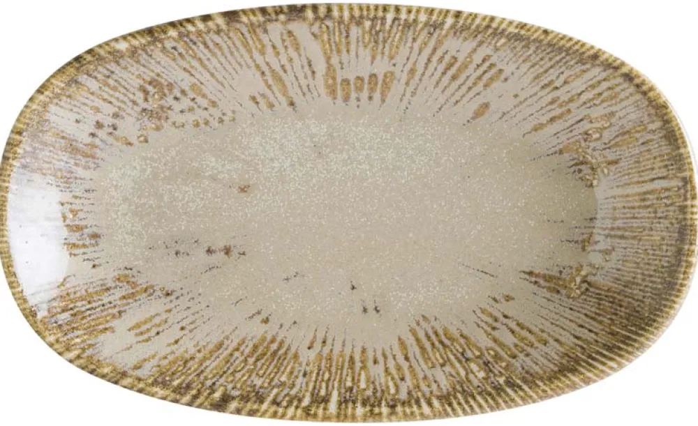 Barstuff Bonna Snell Sand Gourmet Platte oval 19x11cm beige - 12 Stück