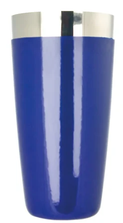 Barstuff Boston Shaker blau - Edelstahl, Vinylüberzug (850ml)