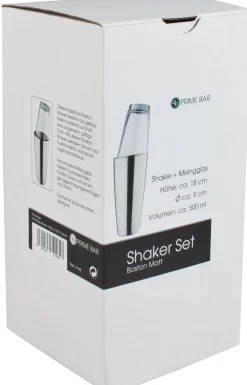 Barstuff Boston Shaker Set, Prime Bar - Edelstahl matt (500ml)