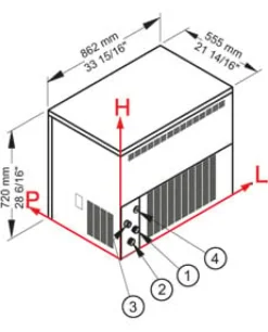 Barstuff Brema Eiswürfelbereiter C Serie 150A HC B-QUBE - Würfel (150kg)