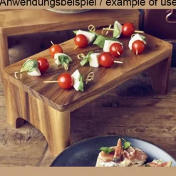 Barstuff Buffet-Erhöhung, Akazienholz - 26,5x16,3x10cm (GN 1/4)