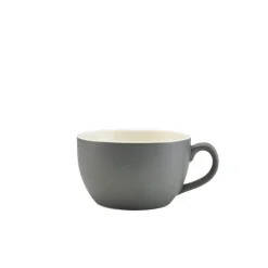 Barstuff Cappuccinotasse Porzellan matt grau – 250 ml (6 Stk.)