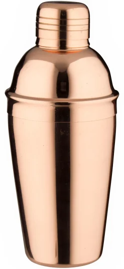 Barstuff Cocktail Shaker, Edelstahl kupferfarben, poliert, dreiteilig - 500ml