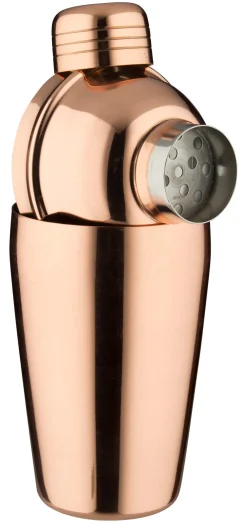 Barstuff Cocktail Shaker, Edelstahl kupferfarben, poliert, dreiteilig - 500ml