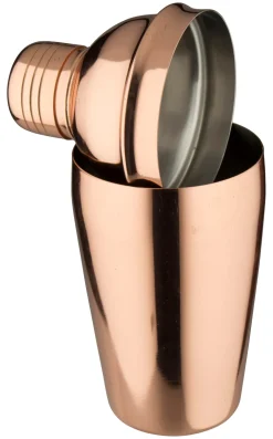 Barstuff Cocktail Shaker, Edelstahl kupferfarben, poliert, dreiteilig - 500ml