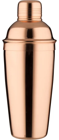Barstuff Cocktail Shaker, Edelstahl kupferfarben, poliert, dreiteilig - 700ml