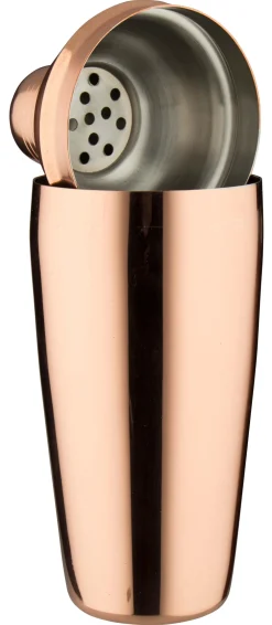 Barstuff Cocktail Shaker, Edelstahl kupferfarben, poliert, dreiteilig - 700ml