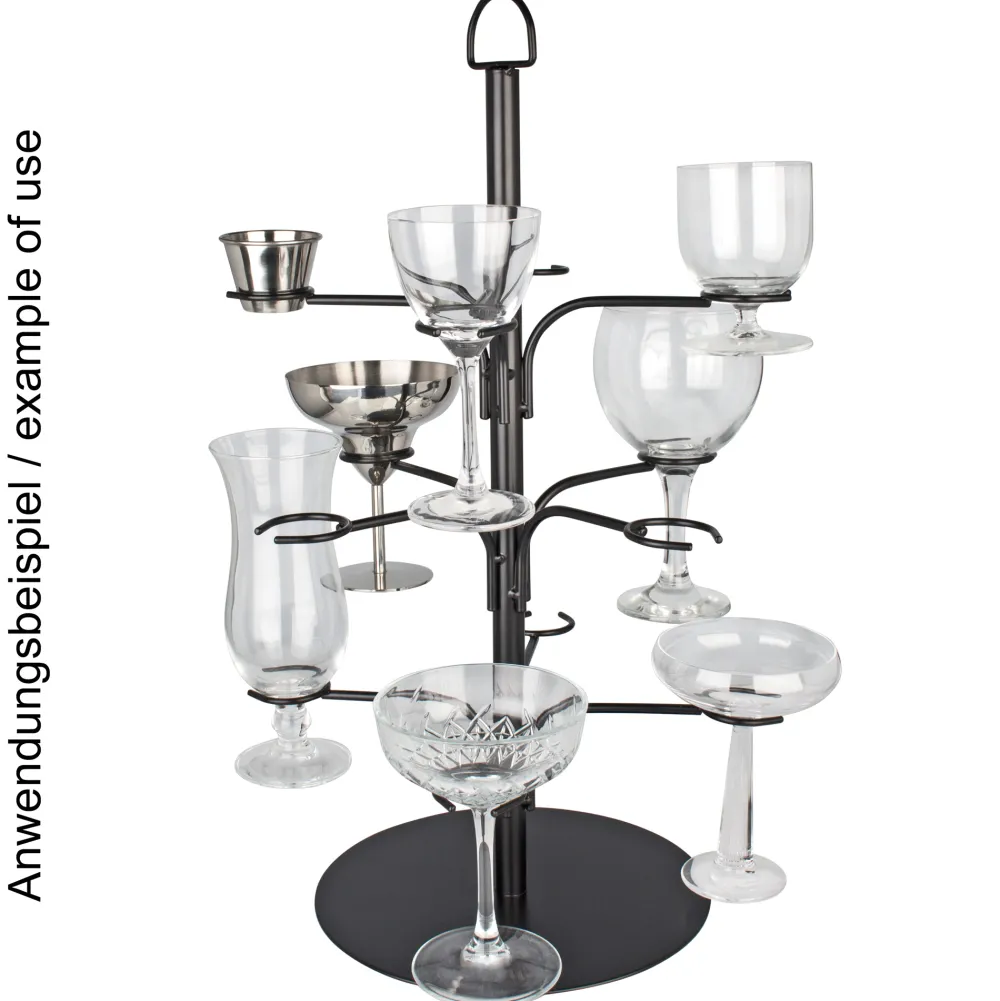 Barstuff Cocktailbaum für 12 Gläser - schwarz