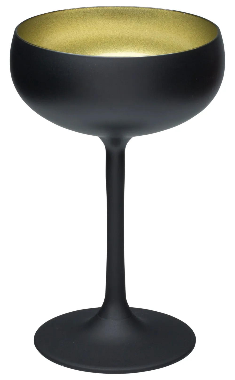 Barstuff Cocktailschale, matt schwarz/gold, Elements Stölzle - 230ml