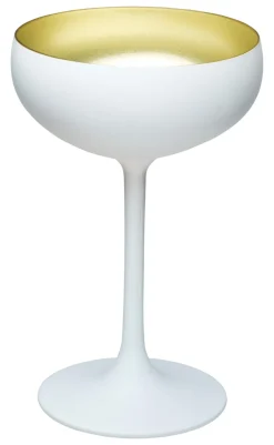 Barstuff Cocktailschale, matt weiß/gold, Elements Stölzle - 230ml