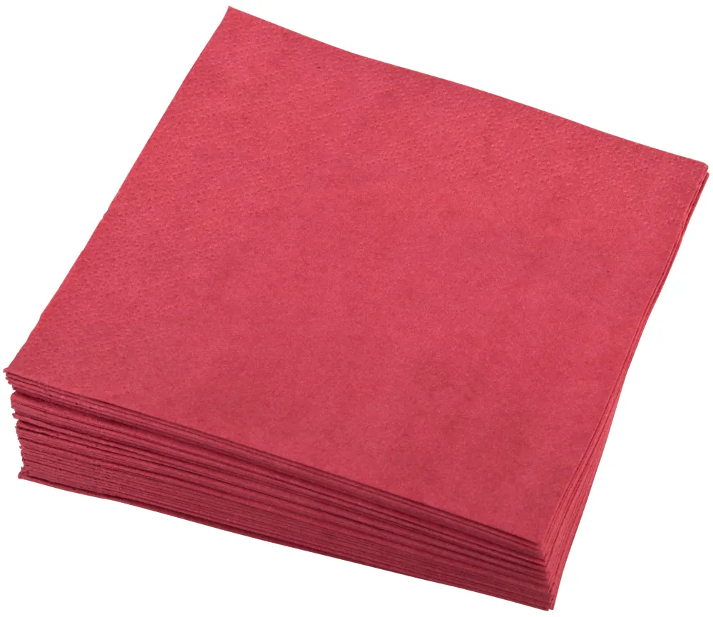 Barstuff Cocktailservietten, 24x24cm, 1/4 Falz, 2-lagig - bordeaux (300 Stk.)